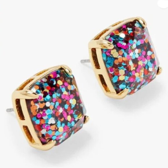 Kate Spade Multicolor Glitter Stud Earrings - Picture 1 of 13